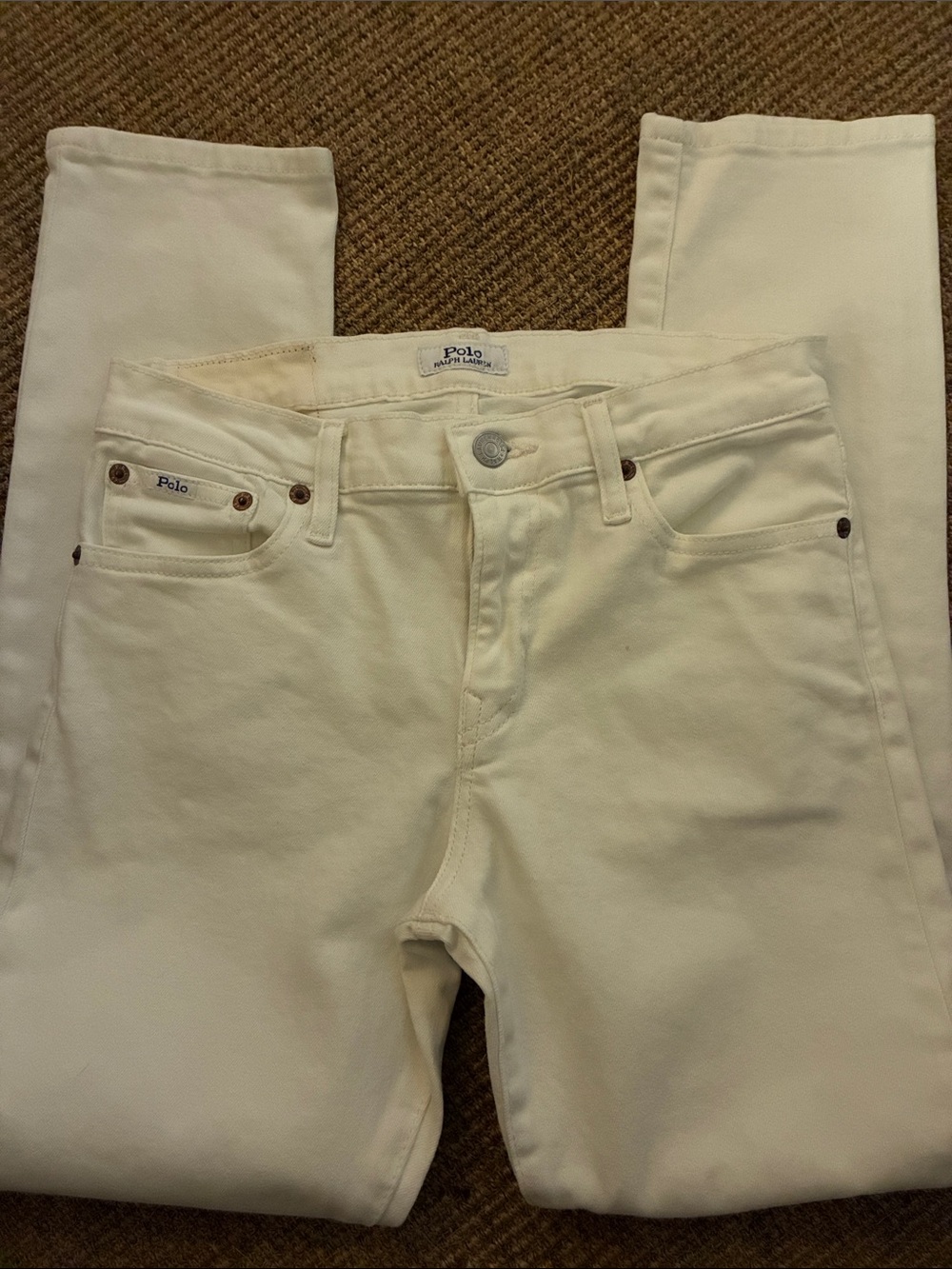 Polo by Ralph Lauren Women's Cream Skinny Jeans